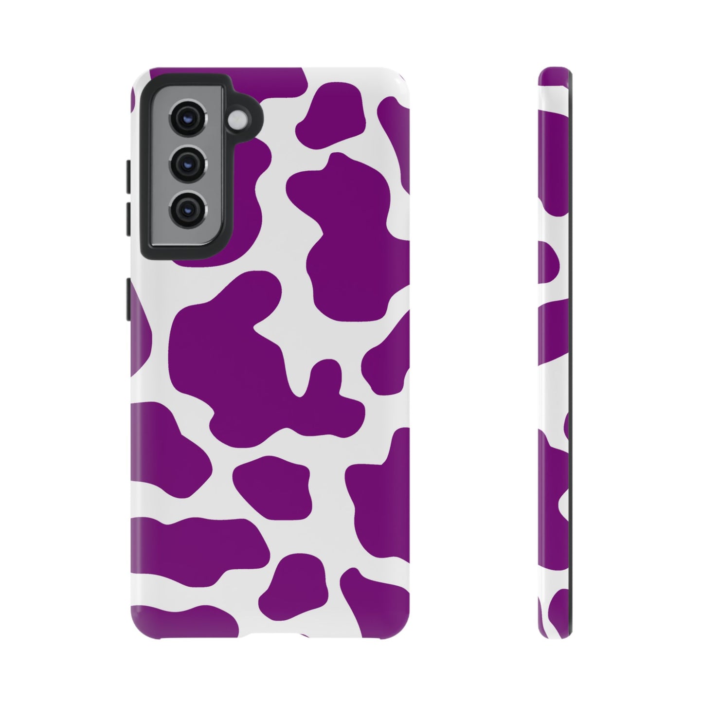 Purple Cow print phone Case iPhone Samsung Google