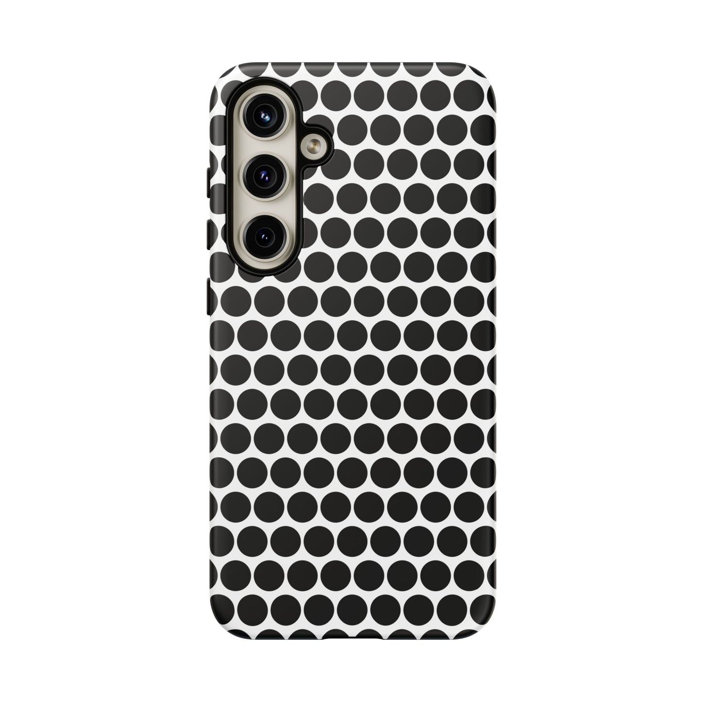 Cute Black White Polkadot Tough Case for iPhone, Samsung, Google