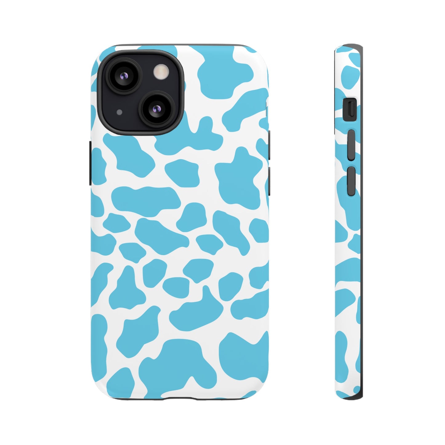 Blue Cow print phone case iPhone Samsung Google, Phone Case, JSCHAFFA.com