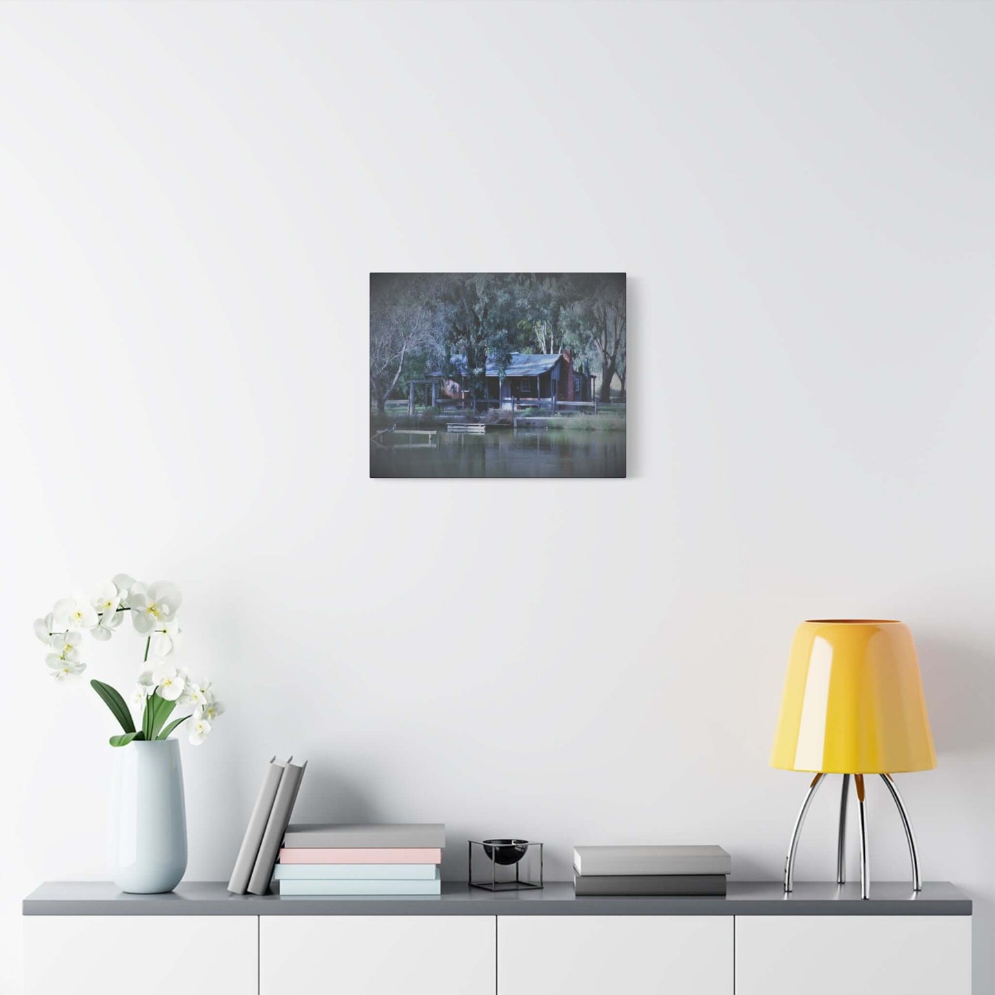 Home Sweet Home by the Lake Photography Wall Art Canvas 1.25 Depth Matte Canvas at JSCHAFFA.com