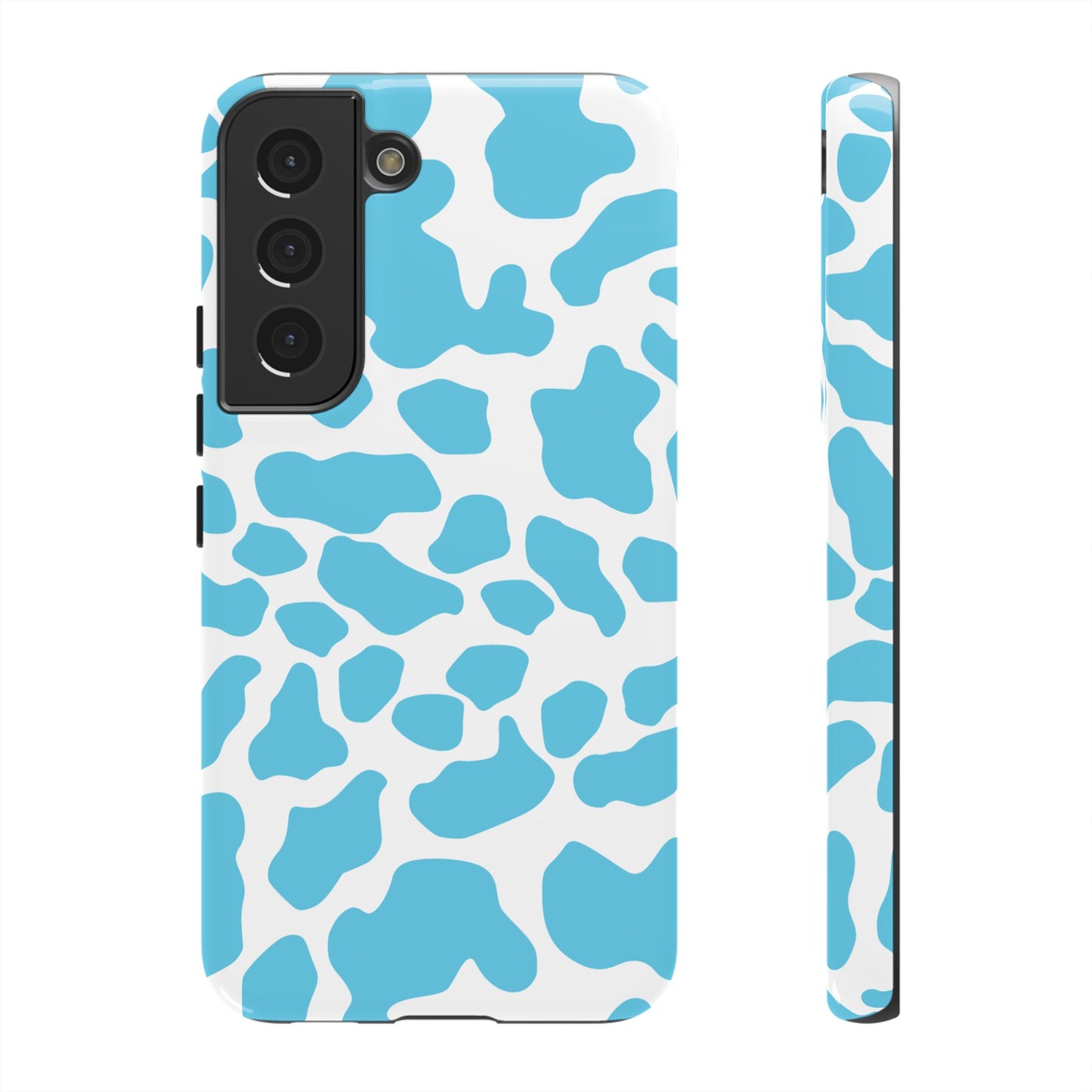 Blue Cow print phone case iPhone Samsung Google