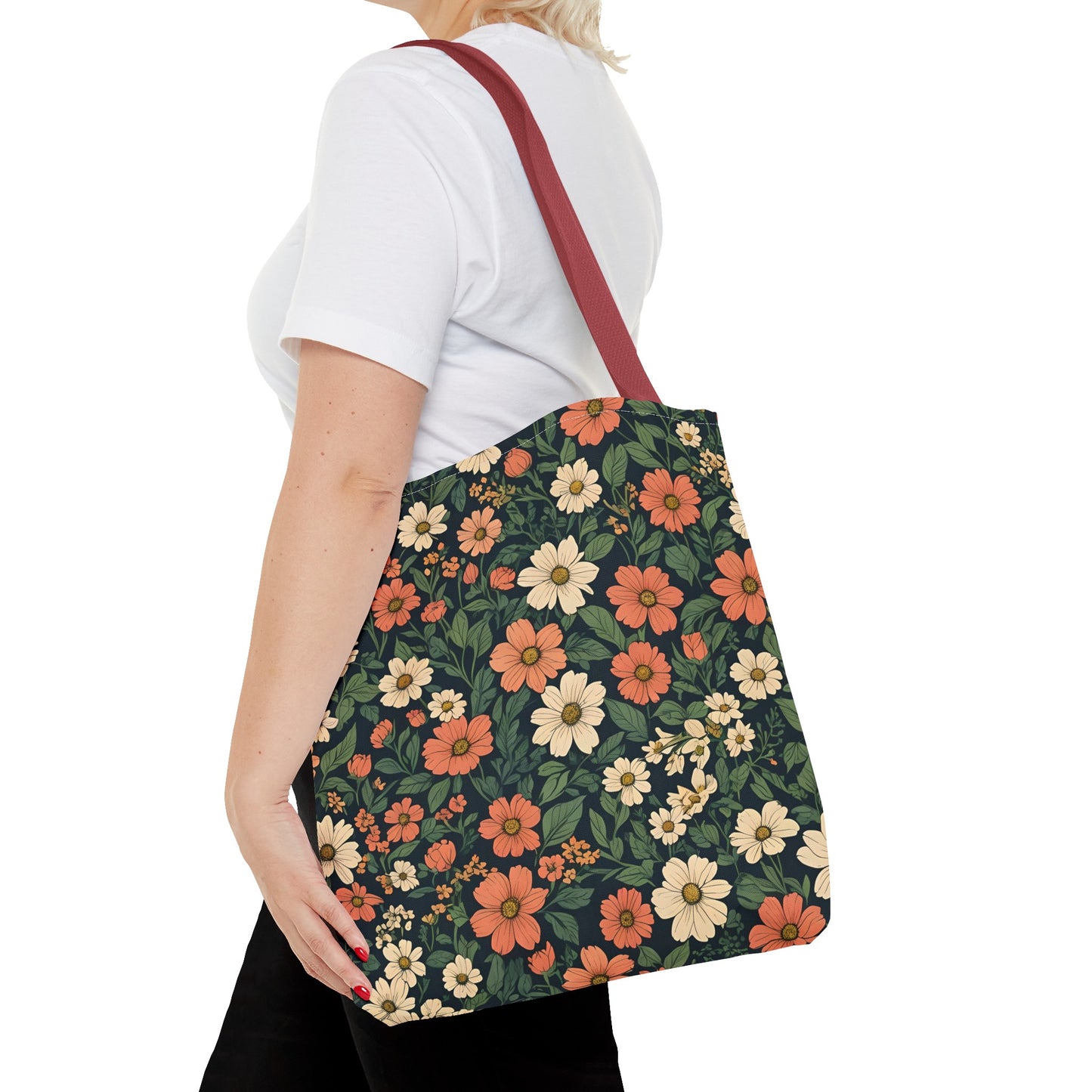 Tote Bag Floral Design Shopping Carry Travel Bay Bags JSCHAFFA.com