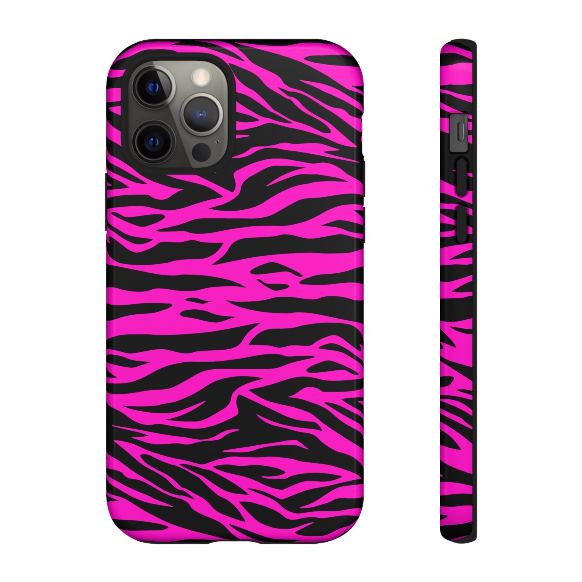 Pink Phone Case Tough Tiger Print, Mobile Phone Case, JSCHAFFA.com