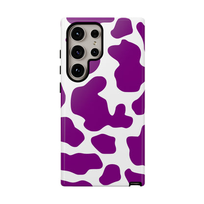 Purple Cow print phone Case iPhone Samsung Google, Phone Case, JSCHAFFA.com