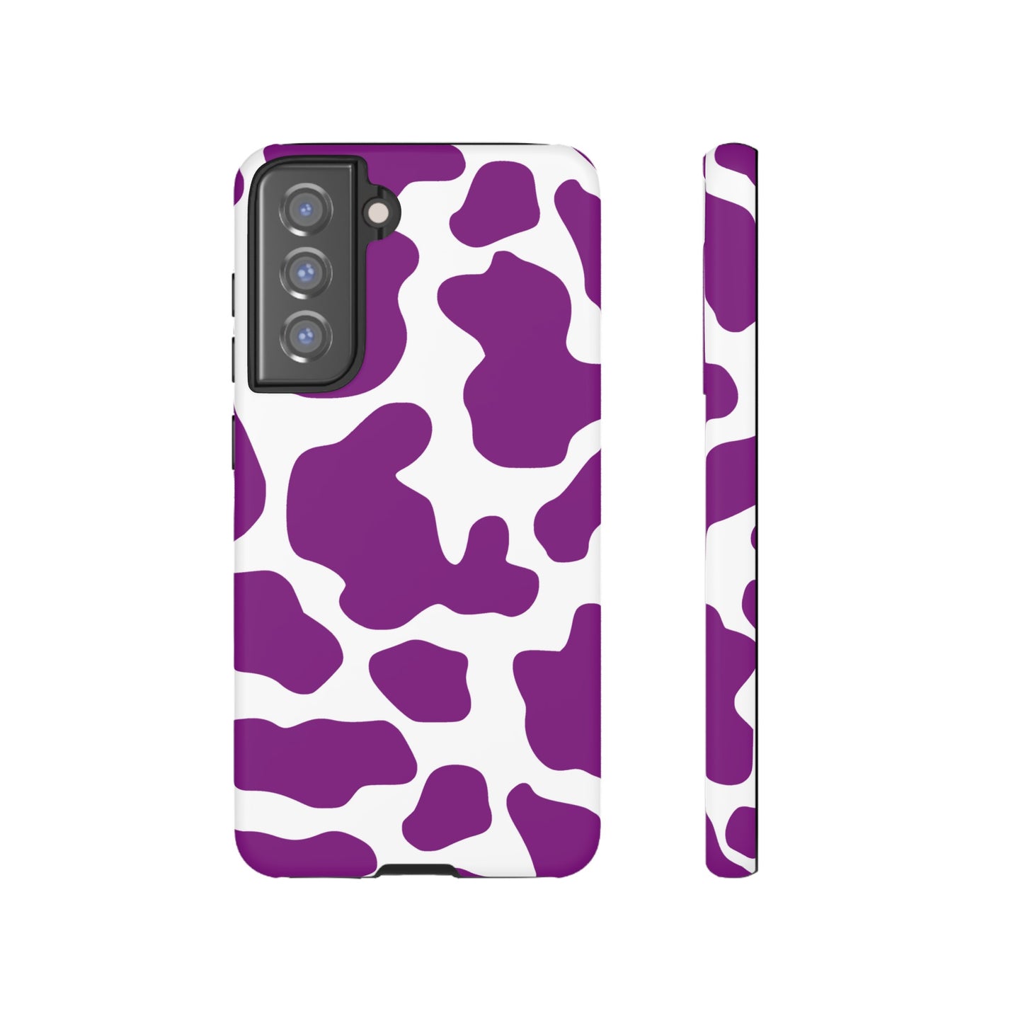 Purple Cow print phone Case iPhone Samsung Google, Phone Case, JSCHAFFA.com