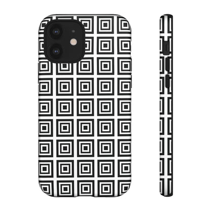 Cute Square Black and With Tough Phone Case