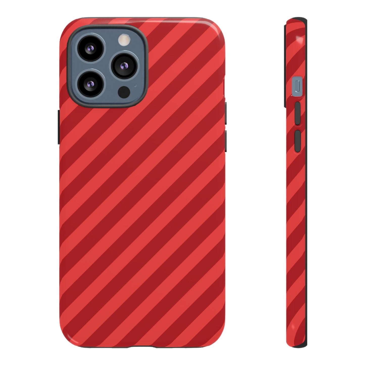 Tough Cases, Phone Case, Red Diagonal Glossy Cover, Protective Tech Accessories, Hard Shell Case, Smartphone Accessories, Fashionable Device