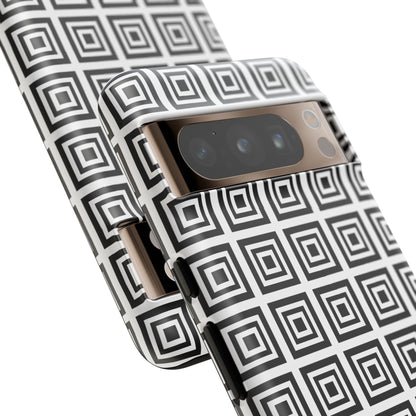 Cute Square Black and With Tough Phone Case, Phone Case, JSCHAFFA.com