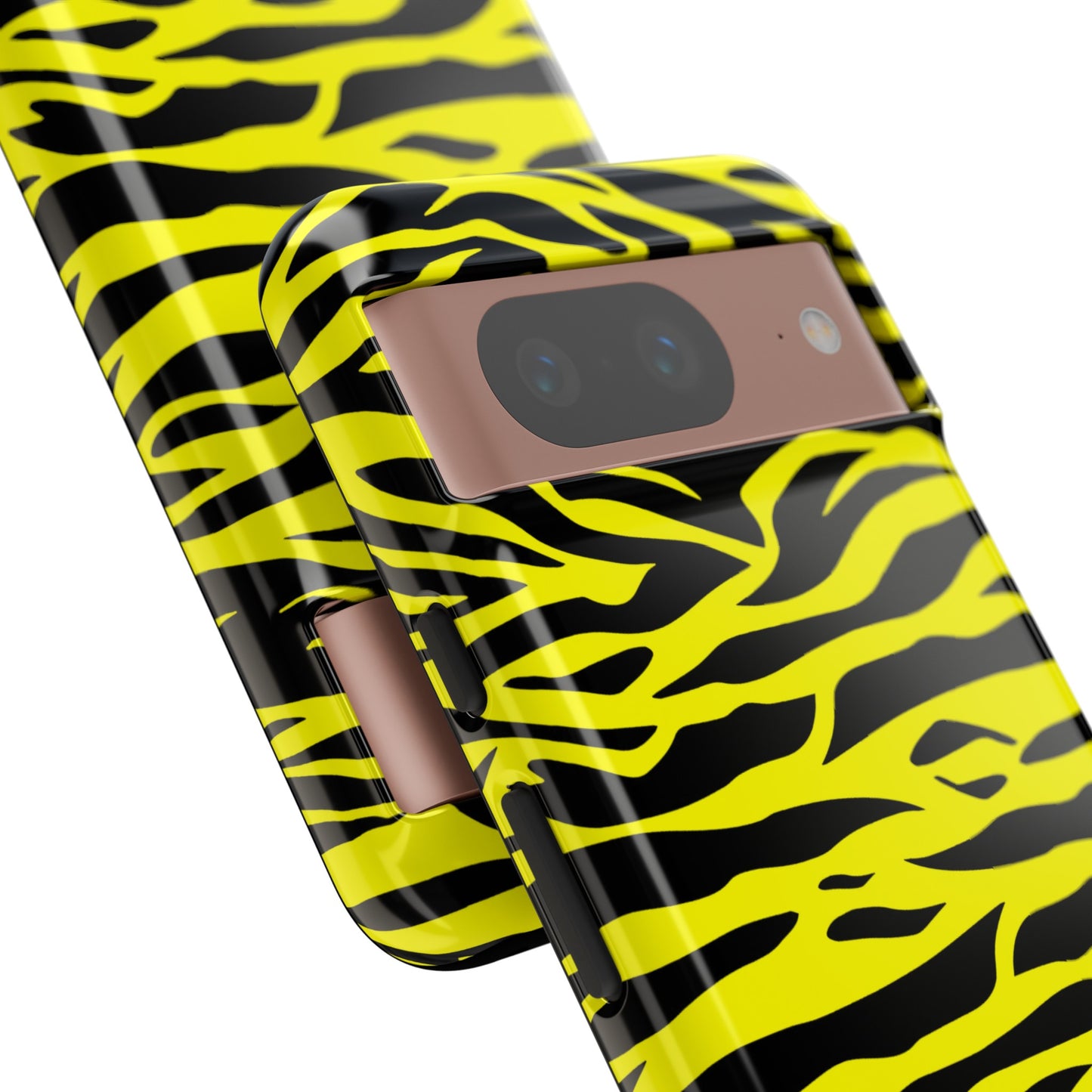 Yellow Cute Wild Tiger Print Pattern Tough Phone Case, Phone Case, JSCHAFFA.com