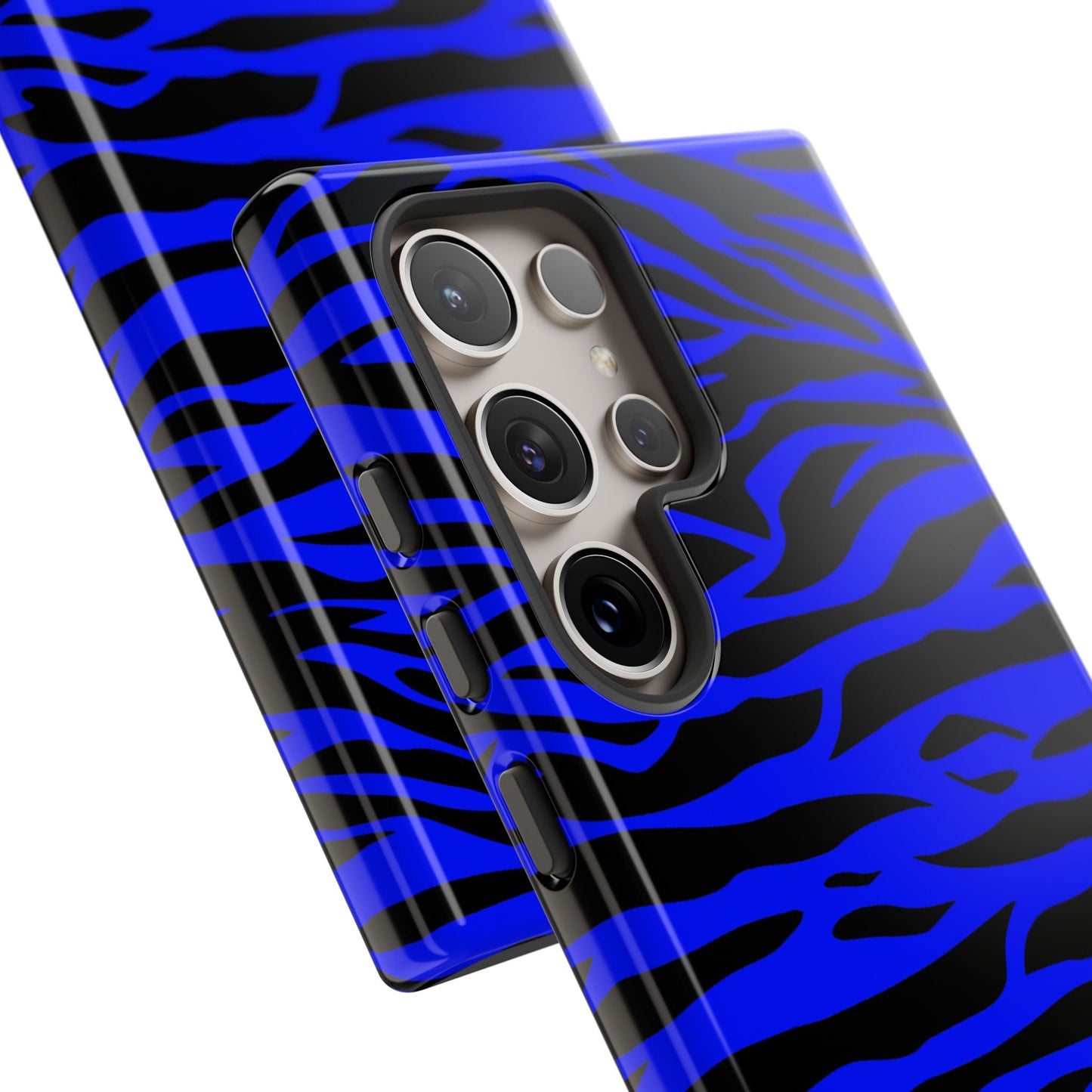 Blue Wild Tiger Print Pattern Tough Phone Case To protect your Phone