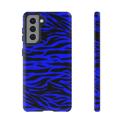 Blue Wild Tiger Print Pattern Tough Phone Case To protect your Phone, Phone Case, JSCHAFFA.com