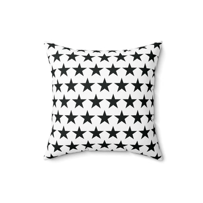 Black Star Movie Kids  Square Throw Pillow, Decorative Cushion for All Seasons, Available in Four Sizes - JSCHAFFA