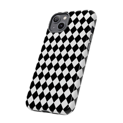 White and Black Dimond Tough phone Case Cover | iPhone | Google | Samsung