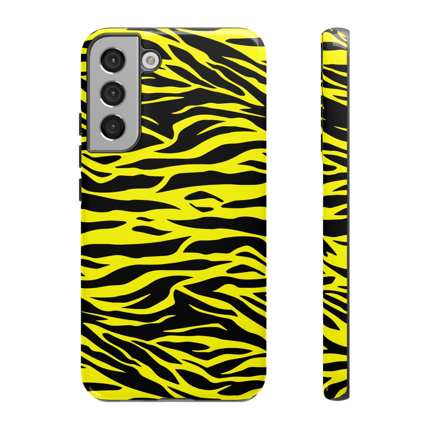 Yellow Cute Wild Tiger Print Pattern Tough Phone Case, Phone Case, JSCHAFFA.com