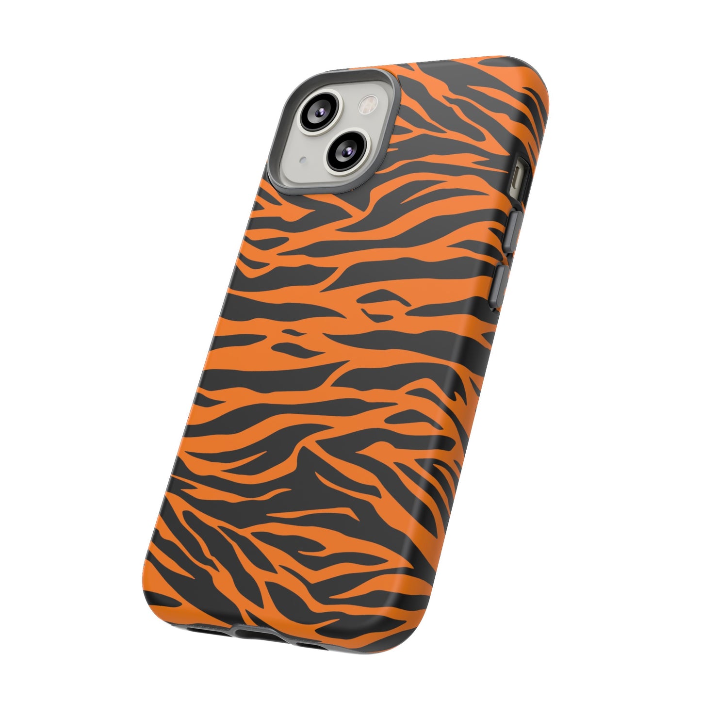 Orange Cute Wild Tiger Print Pattern Tough Phone Case., Phone Case, JSCHAFFA.com