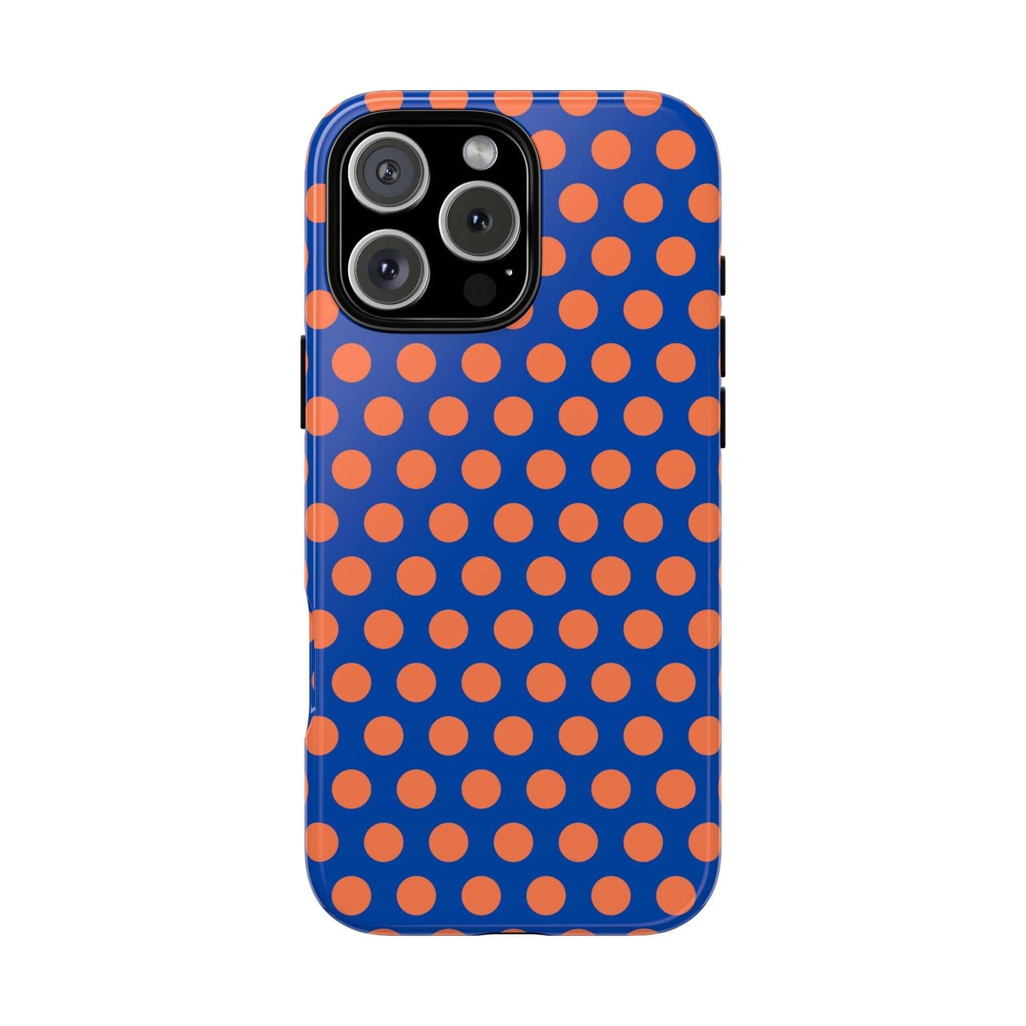 Cobalt Blue & Coral Polka dot Tough Case for iPhone, Samsung, Google