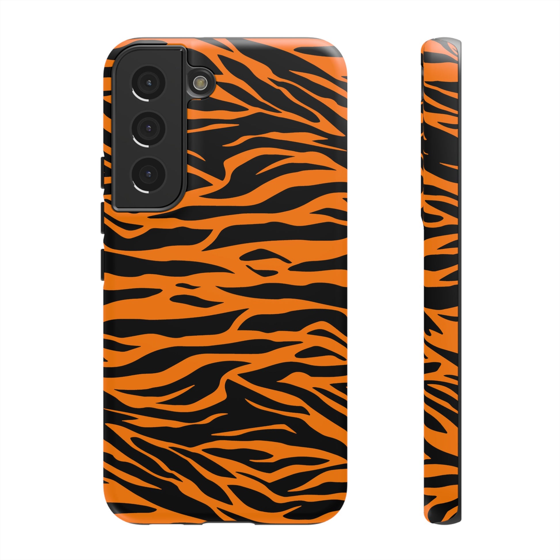 Orange Cute Wild Tiger Print Pattern Tough Phone Case., Phone Case, JSCHAFFA.com