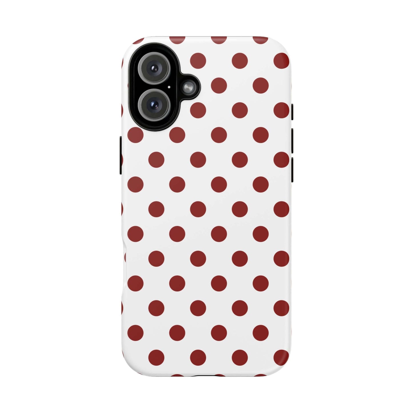 Cherry Red Polka dot Tough Case Phone Case for iPhone, Samsung, Google