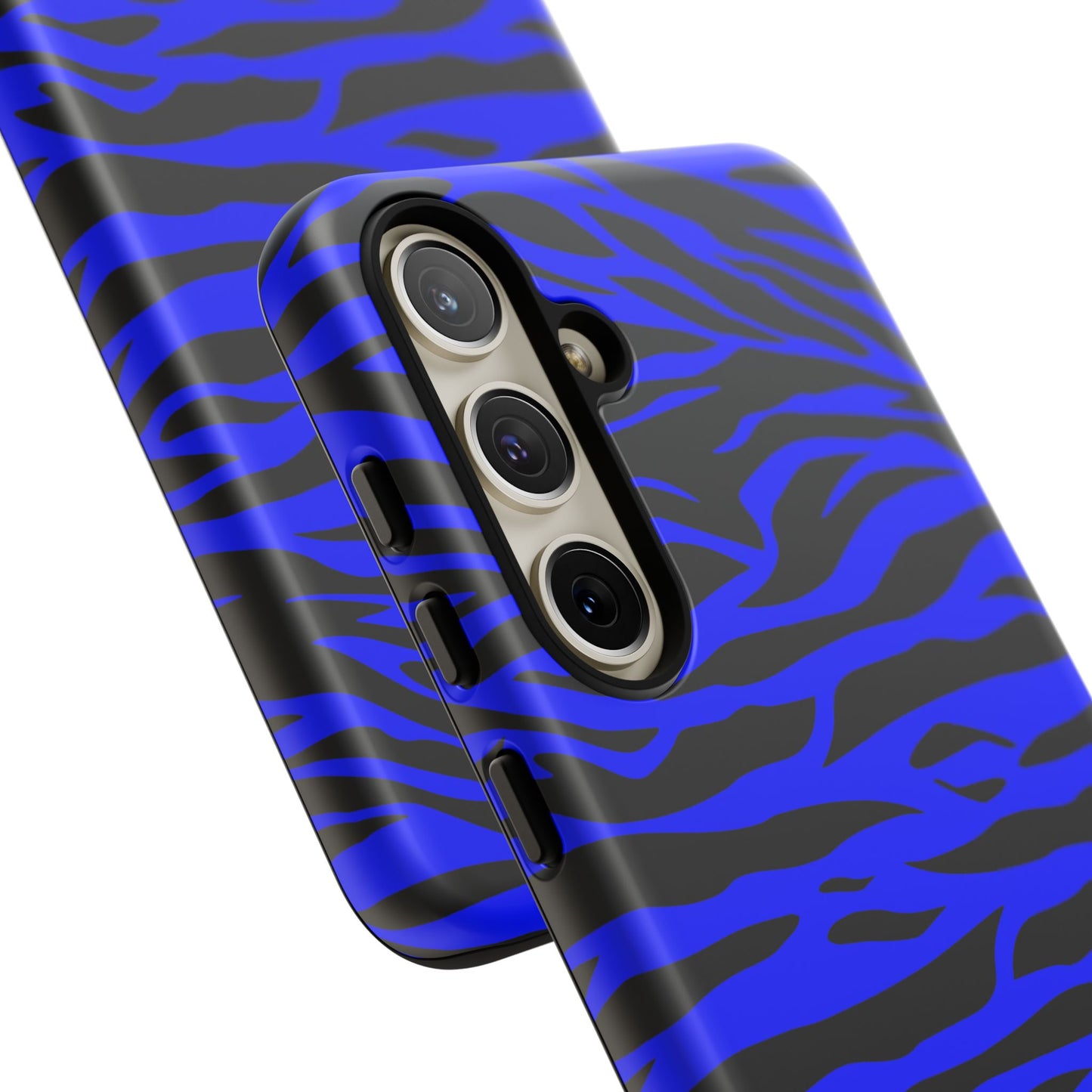 Blue Wild Tiger Print Pattern Tough Phone Case To protect your Phone