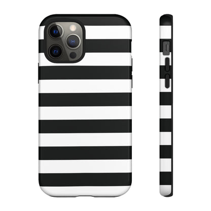 Black and White Stripe Tough Phone Case, Phone Case, JSCHAFFA.com