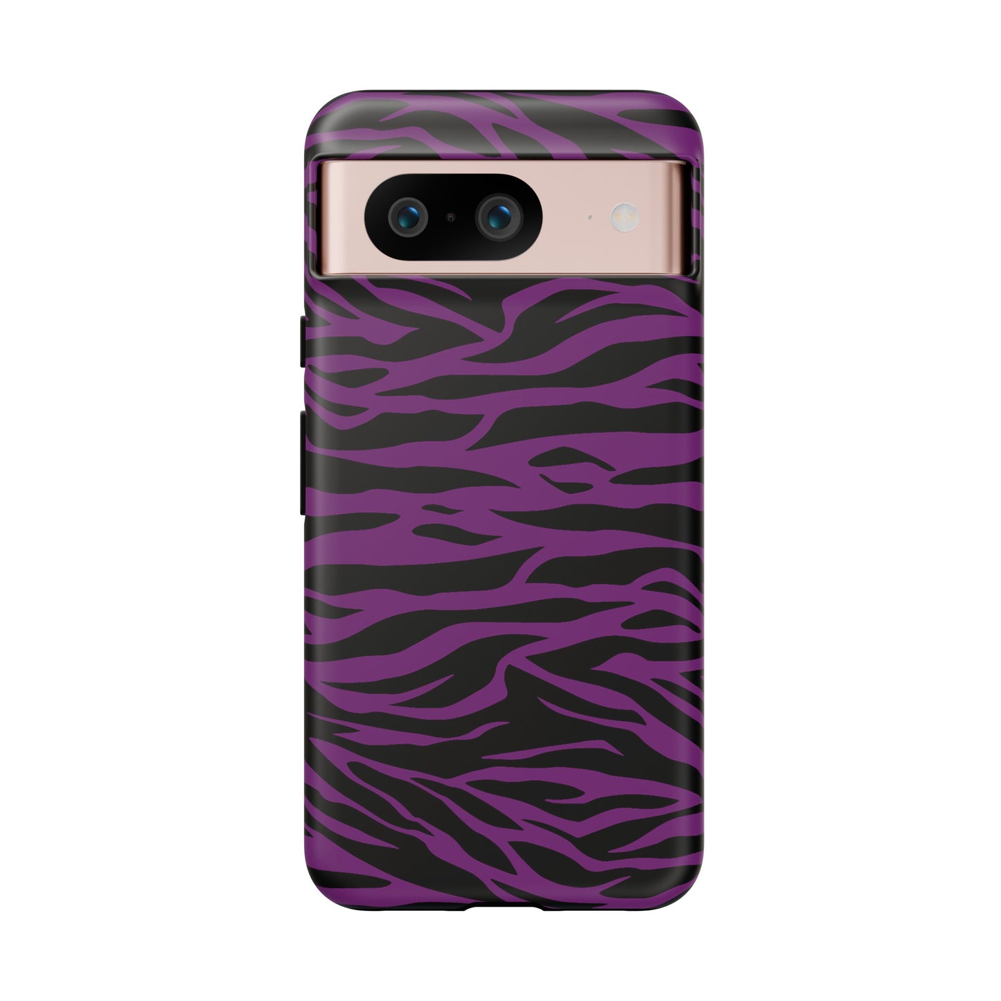 Purple Black Tiger print tough phone case, Phone Case, JSCHAFFA.com