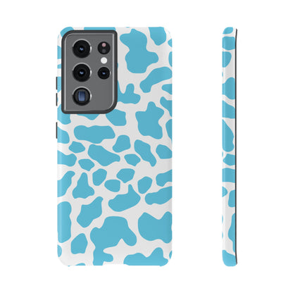 Blue Cow print phone case iPhone Samsung Google