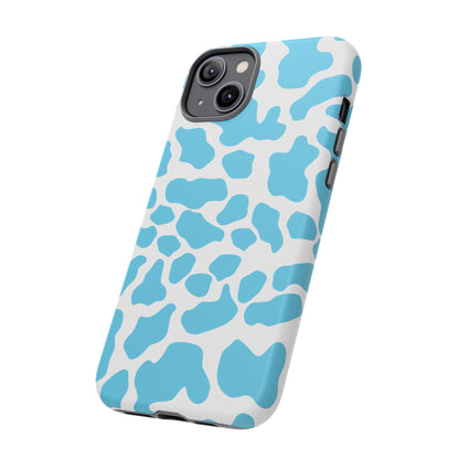 Blue Cow print phone case iPhone Samsung Google, Phone Case, JSCHAFFA.com