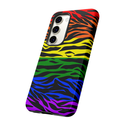 Pride LGBT Rainbow Discrete Tough Phone Case Tiger Print, Phone Case, JSCHAFFA.com