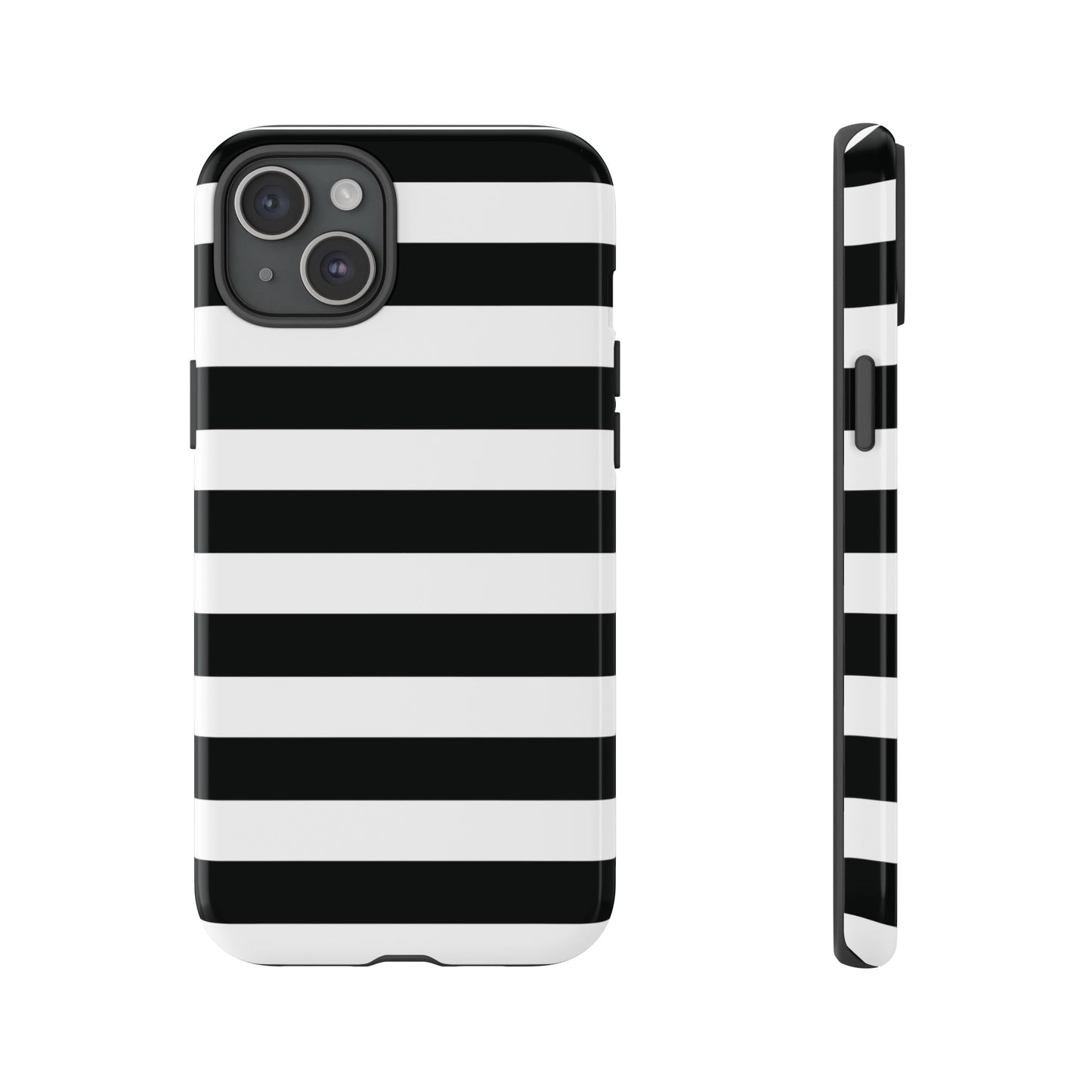 Black and White Stripe Tough Phone Case