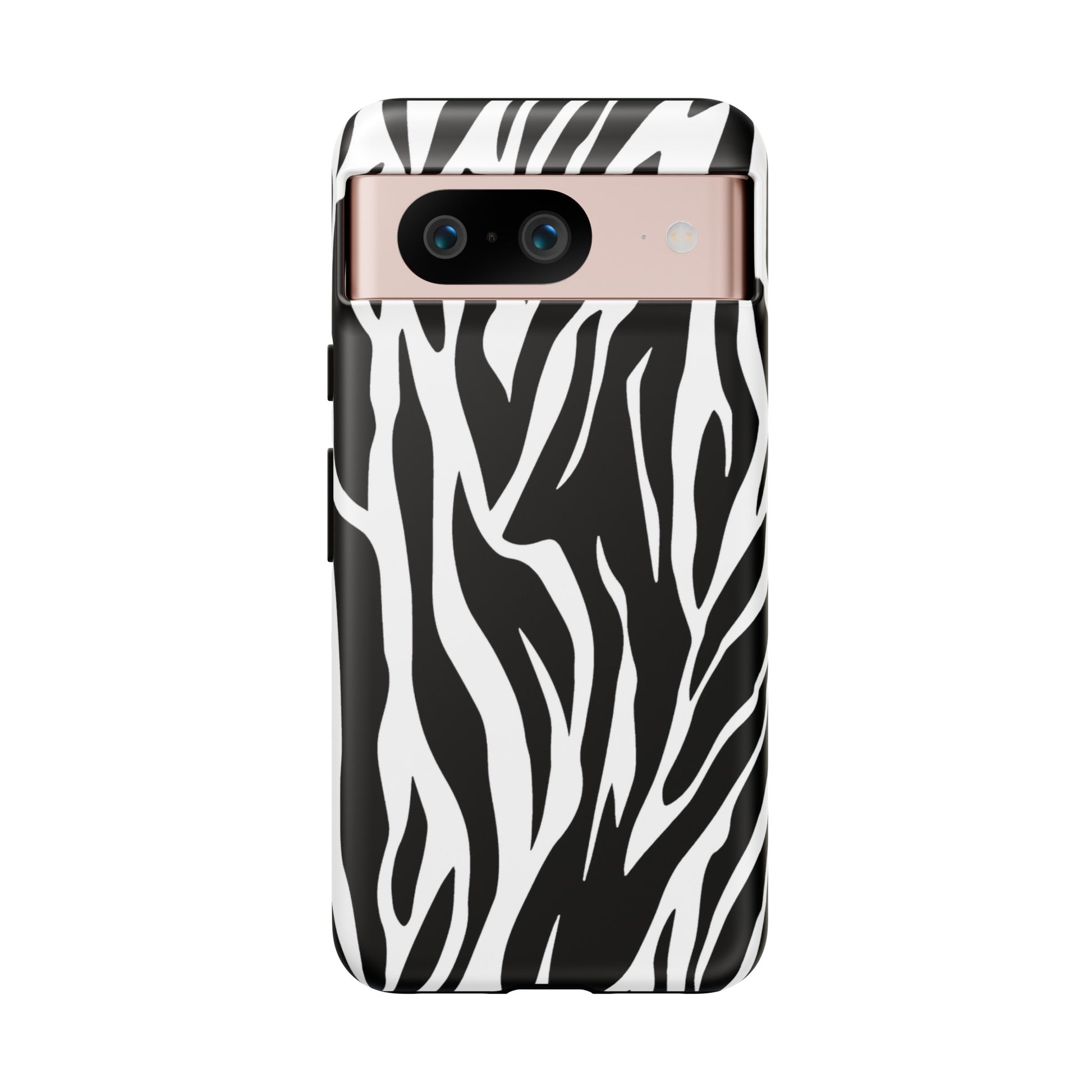 Black White Tiger Print Tough Case Cover for iPhone Samsung and Google phones., Phone Case, JSCHAFFA.com