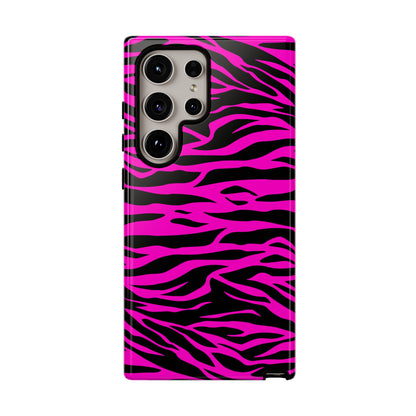 Pink Phone Case Tough Tiger Print, Mobile Phone Case, JSCHAFFA.com