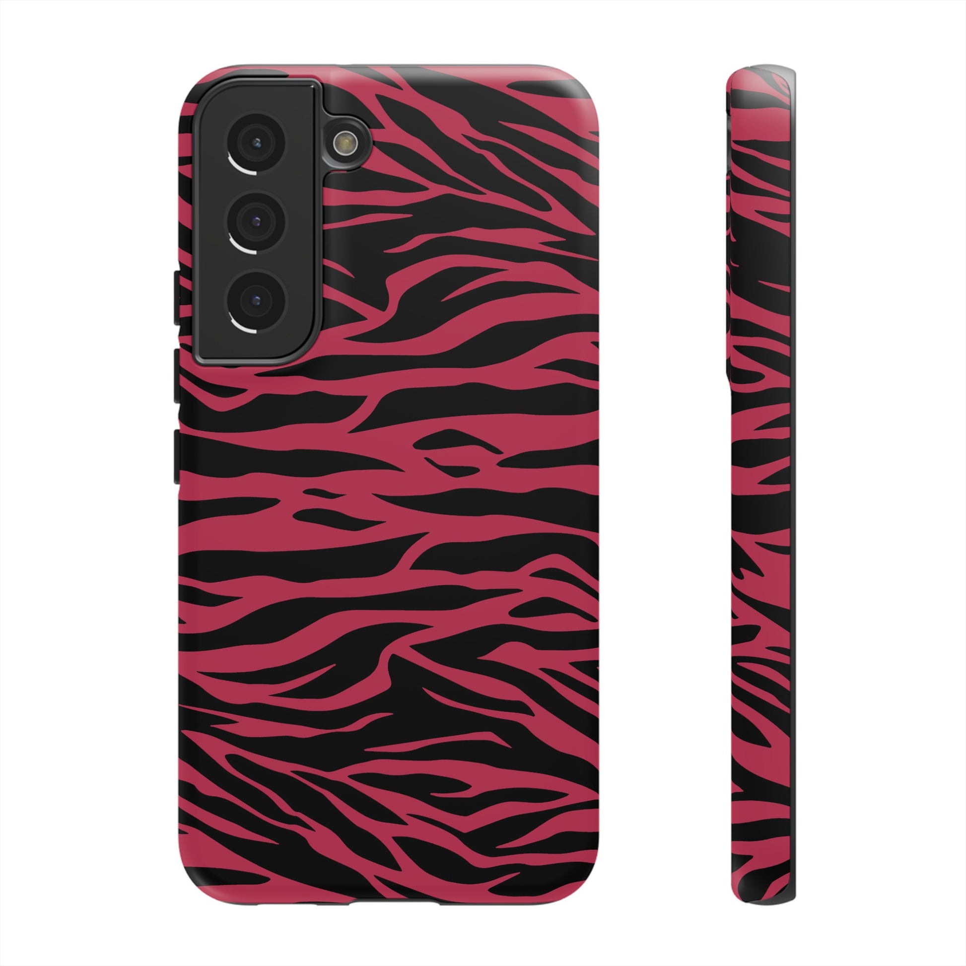 Viva Magenta Cute Wild Tiger Print Pattern Tough Phone Case, Phone Case, JSCHAFFA.com