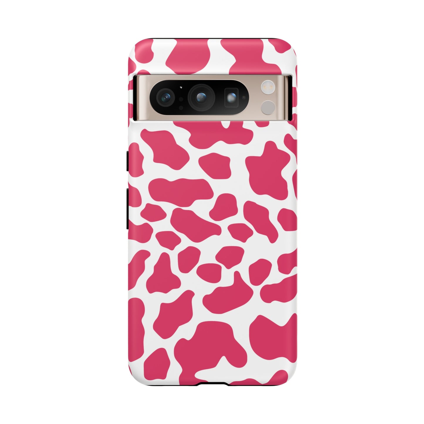 Pink Cow Print Cellphone Case iPhone Samsung Google, Phone Case, JSCHAFFA.com