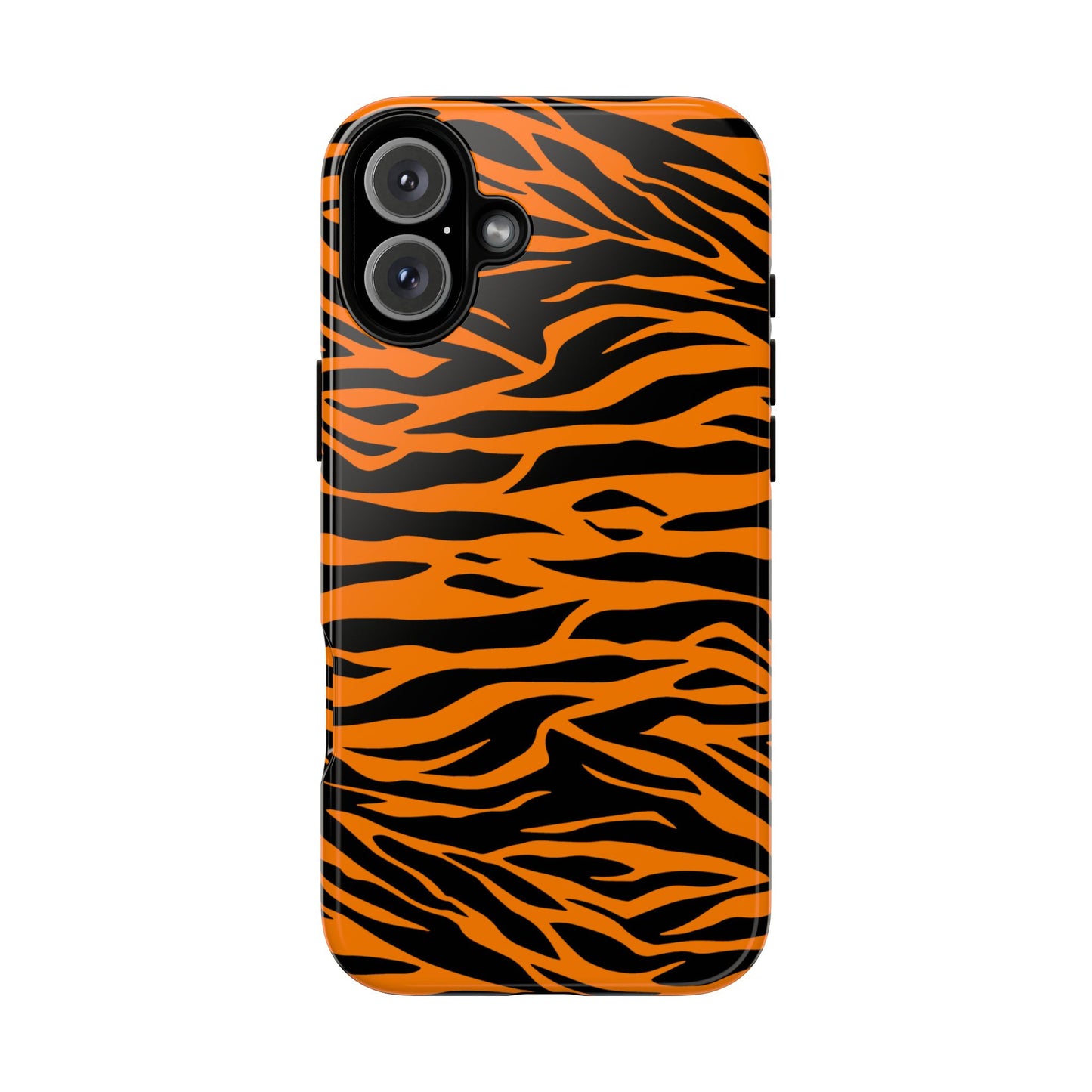 Orange Cute Wild Tiger Print Pattern Tough Phone Case.