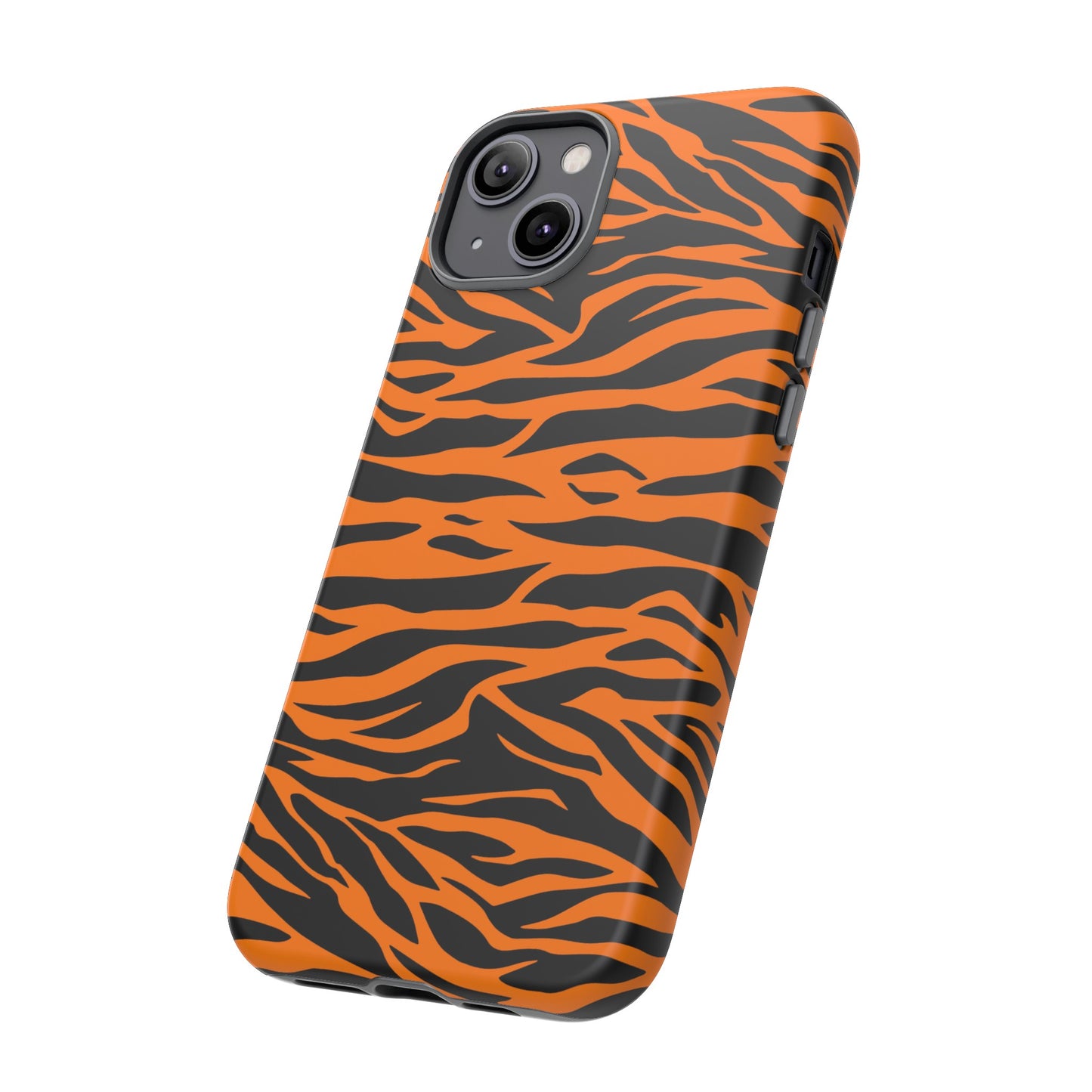 Orange Cute Wild Tiger Print Pattern Tough Phone Case., Phone Case, JSCHAFFA.com