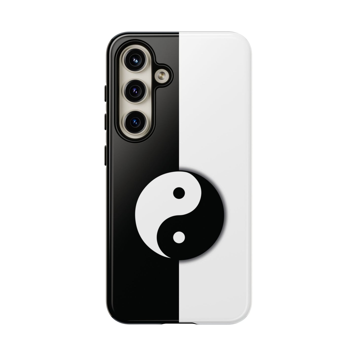 Yin Yang Black and White Tough Phone Case for iPhone, Google, Samsung Phones