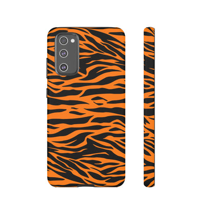 Orange Cute Wild Tiger Print Pattern Tough Phone Case., Phone Case, JSCHAFFA.com