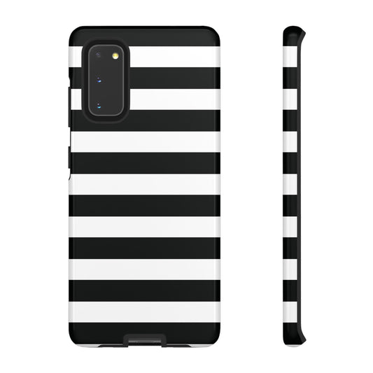 Black and White Stripe Tough Phone Case