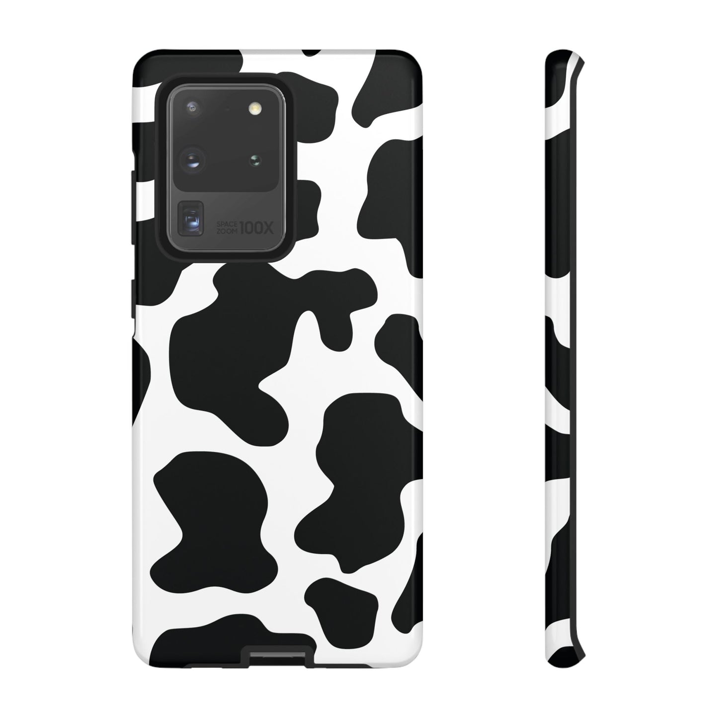 Black Cow print Phone Case iPhone Samsung Google