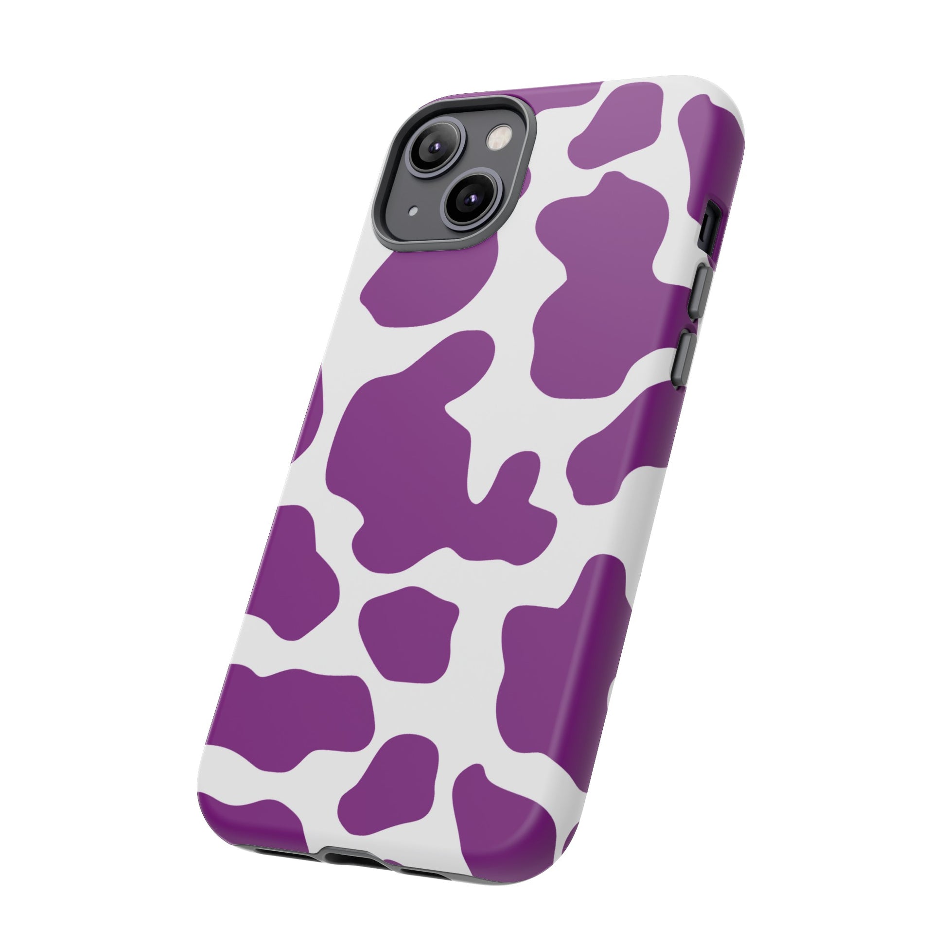 Purple Cow print phone Case iPhone Samsung Google, Phone Case, JSCHAFFA.com