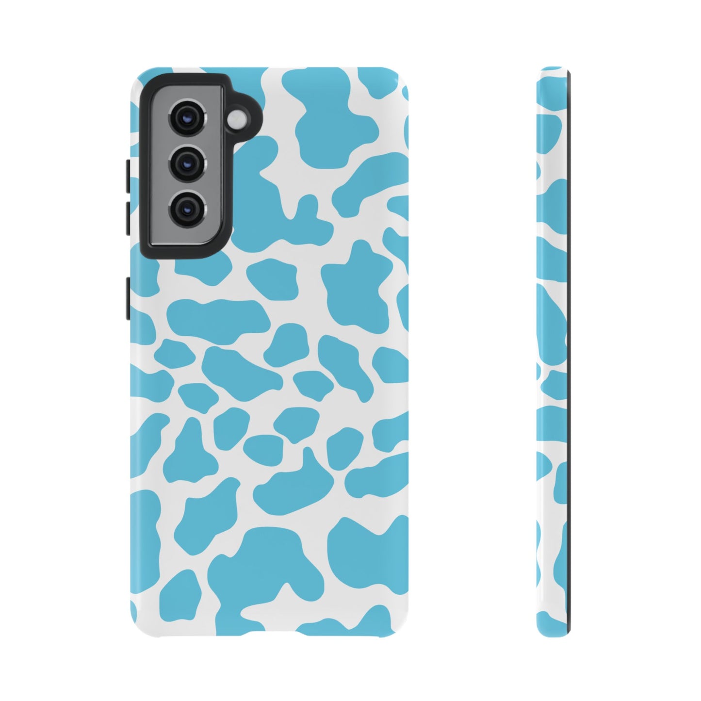 Blue Cow print phone case iPhone Samsung Google