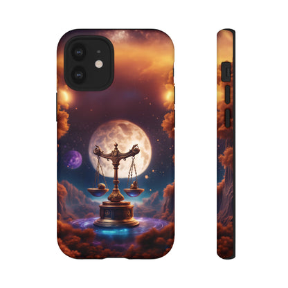 Libra Horoscope Astrology Tough Case for iPhone 15,14,13 and also Samsung Galaxy and Google Pixel Phones, Phone Case, JSCHAFFA.com