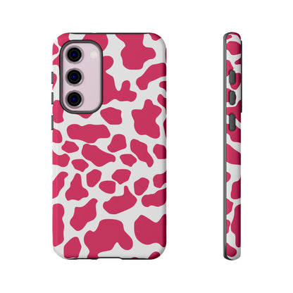 Pink Cow Print Cellphone Case iPhone Samsung Google