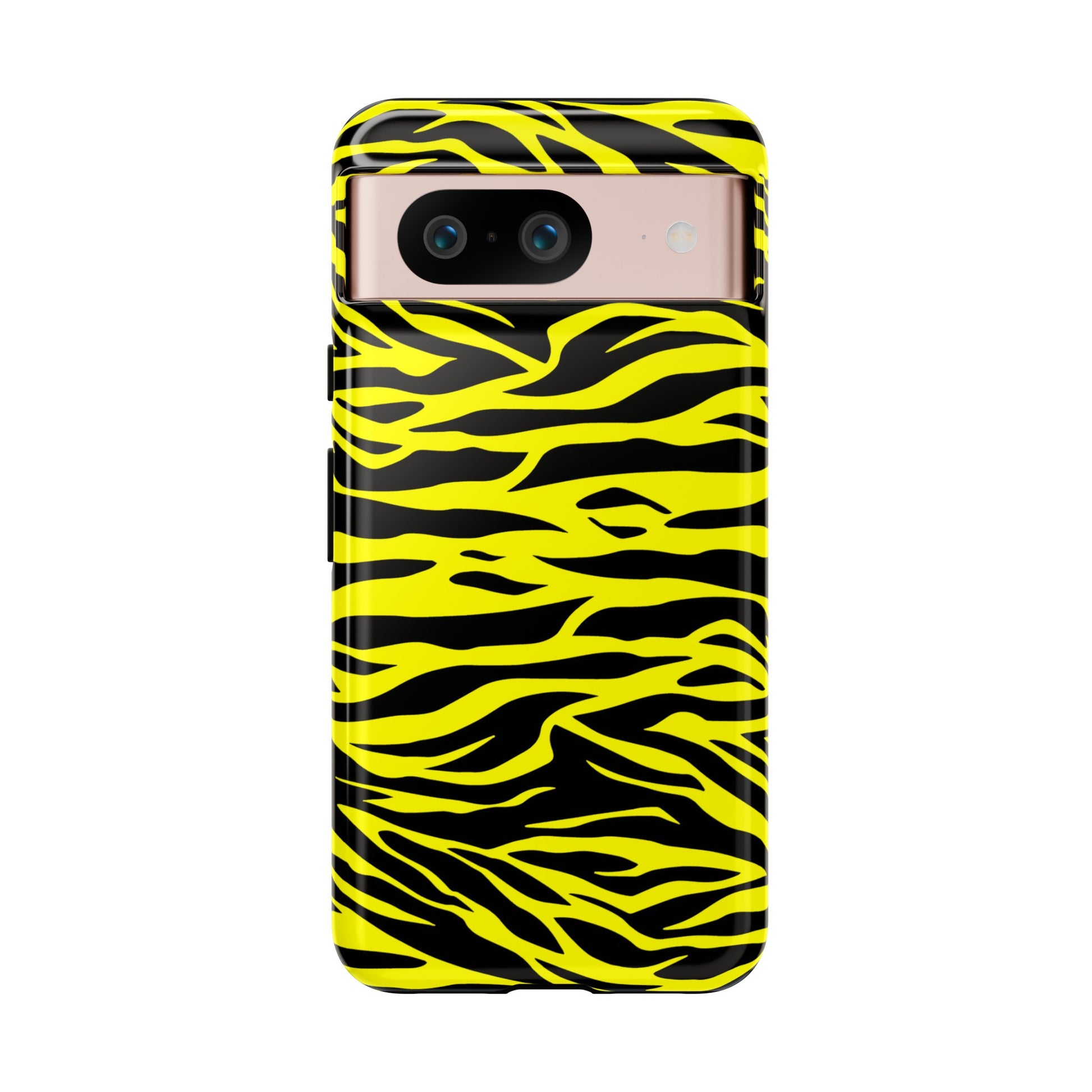 Yellow Cute Wild Tiger Print Pattern Tough Phone Case, Phone Case, JSCHAFFA.com