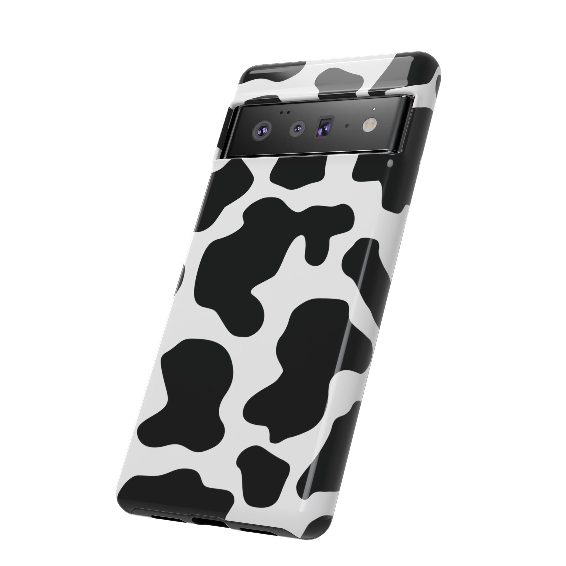 Black Cow print Phone Case iPhone Samsung Google, Phone Case, JSCHAFFA.com