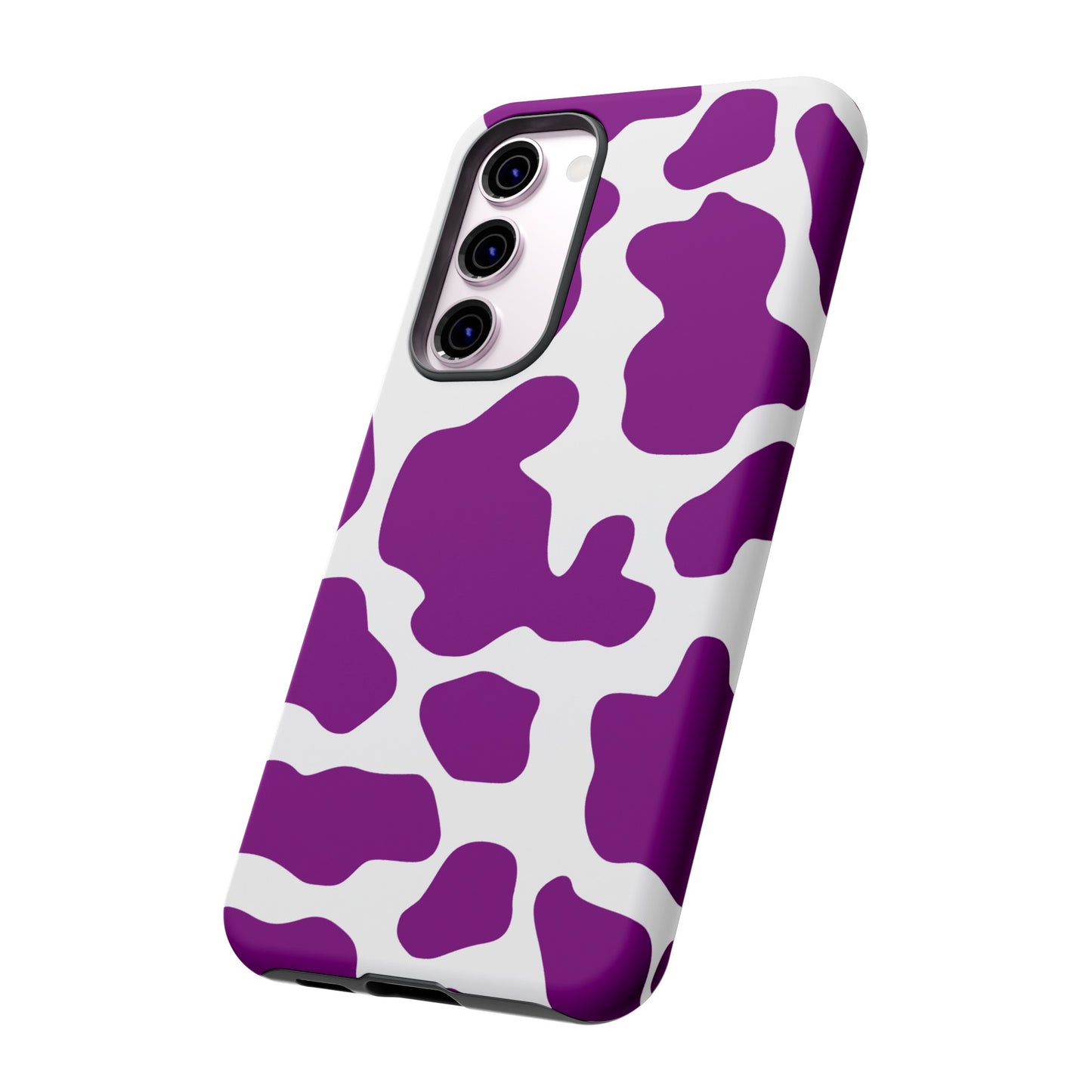 Purple Cow print phone Case iPhone Samsung Google, Phone Case, JSCHAFFA.com