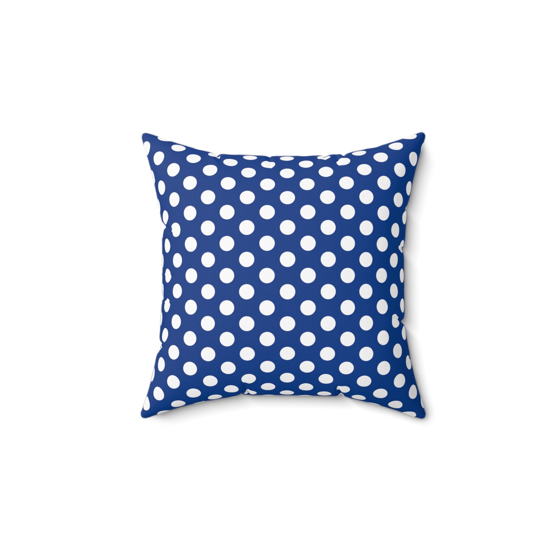 Blue Polka dot Square Throw Pillow Jschaffa.com