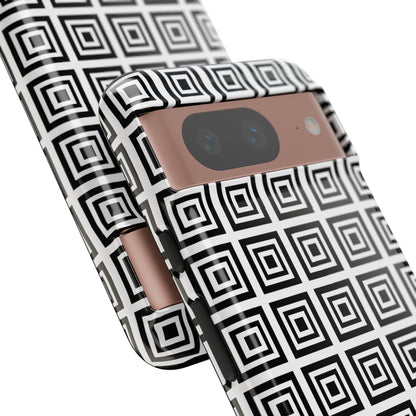 Cute Square Black and With Tough Phone Case, Phone Case, JSCHAFFA.com