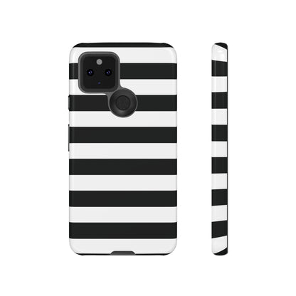 Black and White Stripe Tough Phone Case