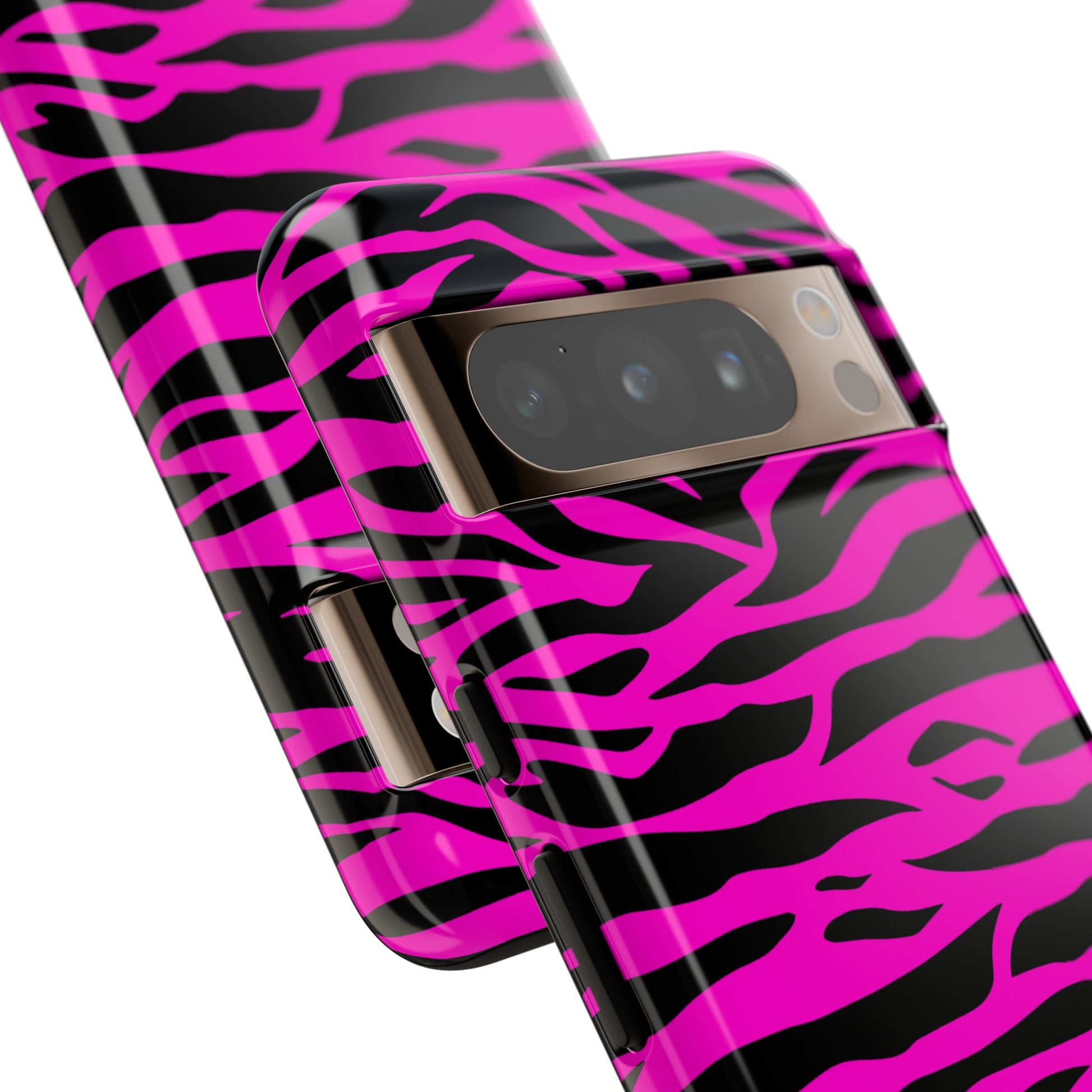 Pink Phone Case Tough Tiger Print, Mobile Phone Case, JSCHAFFA.com